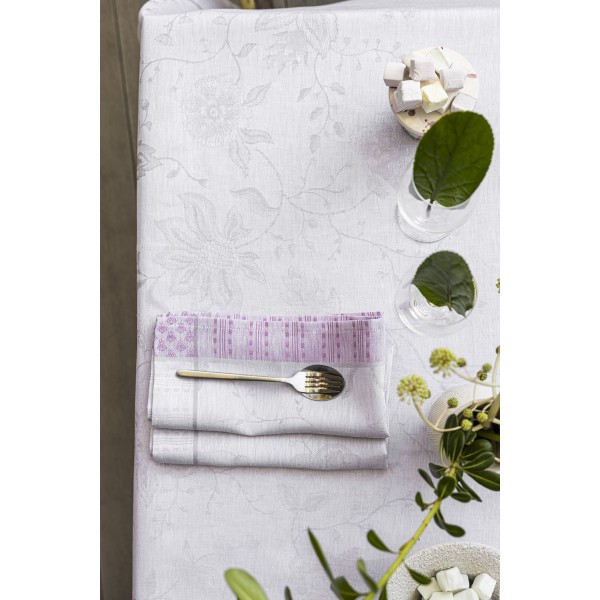 Serviettes de table pur lin Eté indien Fresia, Le Jacquard Français