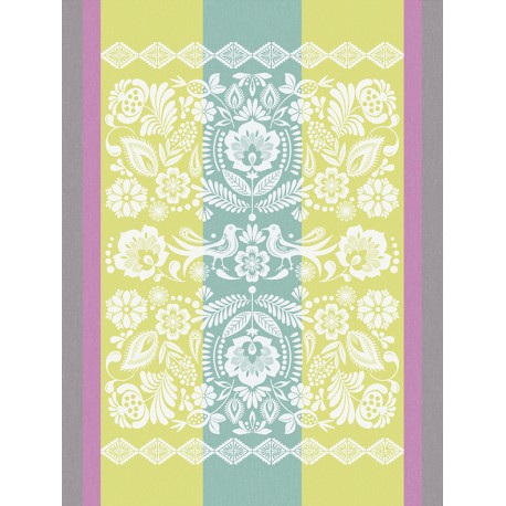 Torchons de cuisine coton Alegria Lagoon, Le Jacquard Français 