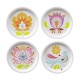 Ensemble de 4 Dessous-de-verres en bois de bouleau diamètre 11cm Alegria Multico, Le Jacquard Français