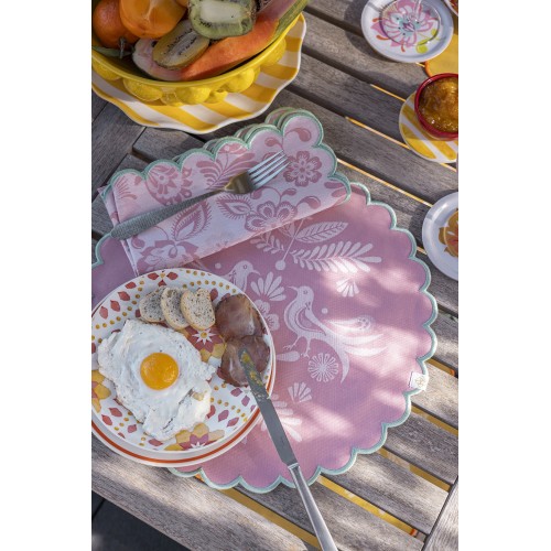 Sets de table enduits Alegria Sorbet, Le Jacquard Français 