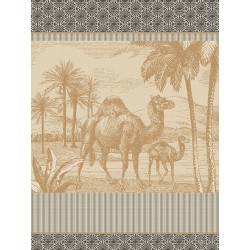 Torchons de cuisine coton Dune Dromadaire Argan, Le Jacquard Français 