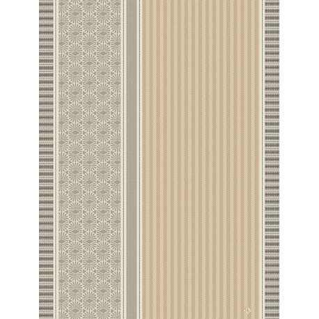 Torchons de cuisine coton Dune Rayures Argan, Le Jacquard Français 