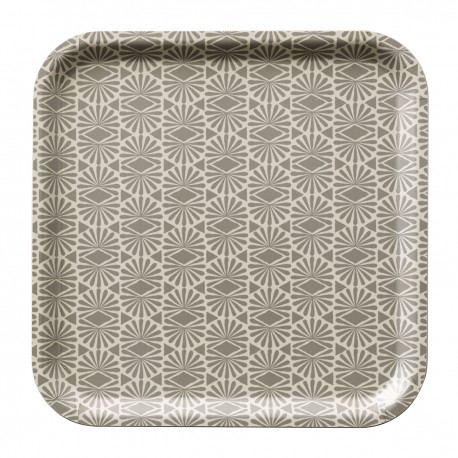 Plateau de service en bois 100% bouleau Dune Tuiles Argile 32x32, Le Jacquard Français
