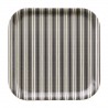 Plateau de service en bois 100% bouleau Dune Rayures Argile 20x20, Le Jacquard Français
