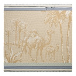 Drap de plage nid d'abeilles Dune Argan 200x200cm, Le Jacquard Français