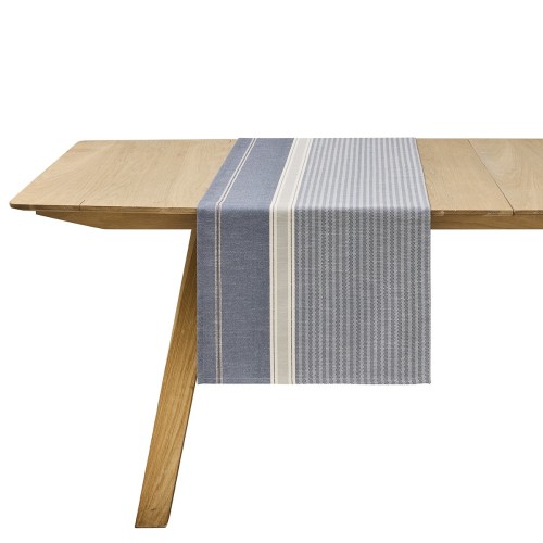 Chemin de table jacquard coton et lin Dune Touareg, Le Jacquard Français