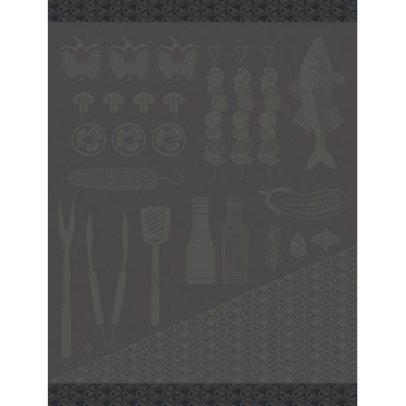 Torchons de cuisine Braise Charbon, Le Jacquard Français 