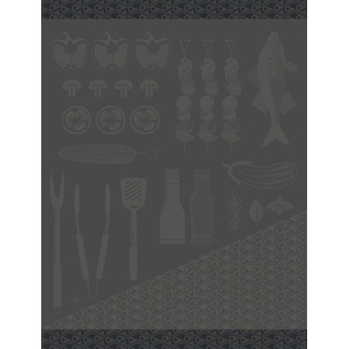 Torchons de cuisine Braise Charbon, Le Jacquard Français 