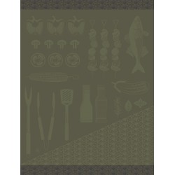 Torchons de cuisine Braise Romarin, Le Jacquard Français 