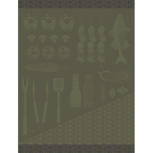 Torchons de cuisine Braise Romarin, Le Jacquard Français 