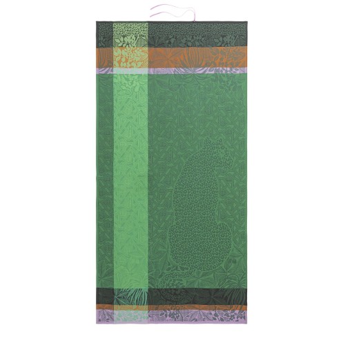 Drap de plage nid d'abeilles Carioca Selva 100x200cm, Le Jacquard Français
