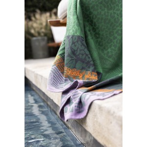 Drap de plage nid d'abeilles Carioca Selva 100x200cm, Le Jacquard Français 2