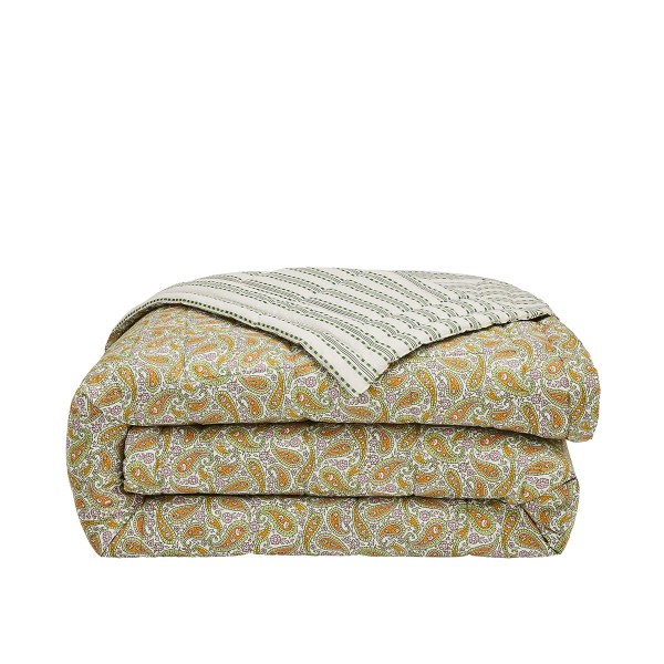 Couvre lit matelassé réversible percale de coton Eté indien Mandala, Le Jacquard Français