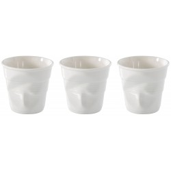 Gobelets froissés cappuccino 18cl blanc, Revol (par 3)