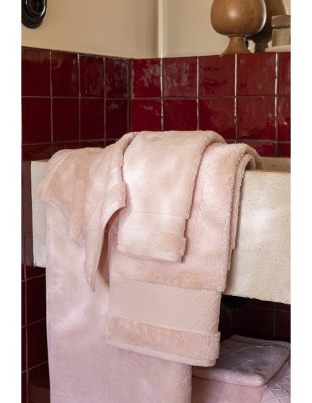 Linge de bain Caresse Poudre, Le Jacquard Français