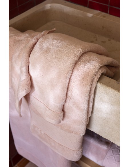 Linge de bain Caresse Poudre, Le Jacquard Français