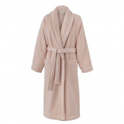 Peignoir de bain mixte Caresse Poudre 100% coton, Le Jacquard Français