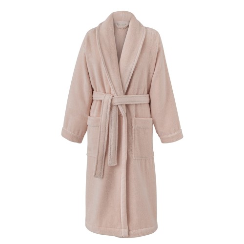 Peignoir de bain mixte Caresse Poudre 100% coton, Le Jacquard Français