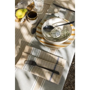 Serviettes de table coton et lin Dune Argan, Le Jacquard Français  2
