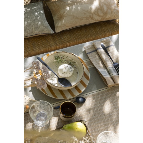Nappe coton et lin Dune Argan, Le Jacquard Français
