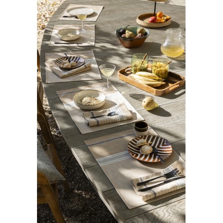 Sets de table enduits Dune Argan, Le Jacquard Français 