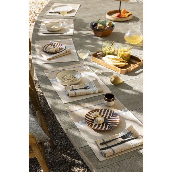 Sets de table enduits Dune Argan, Le Jacquard Français 
