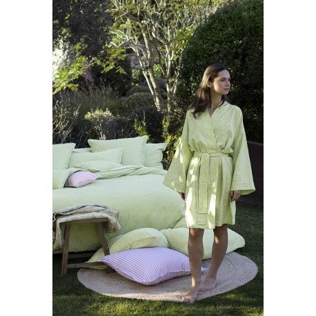 Kimono court coton Charmilles Limonade, Le Jacquard Français