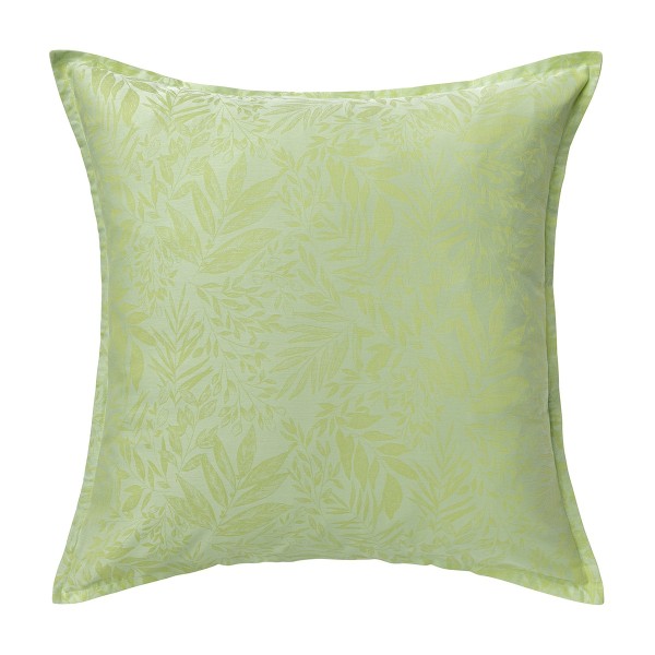 Le Jacquard Français - Taie carrée jacquard de coton 118 fils/cm² Charmilles Limonade
