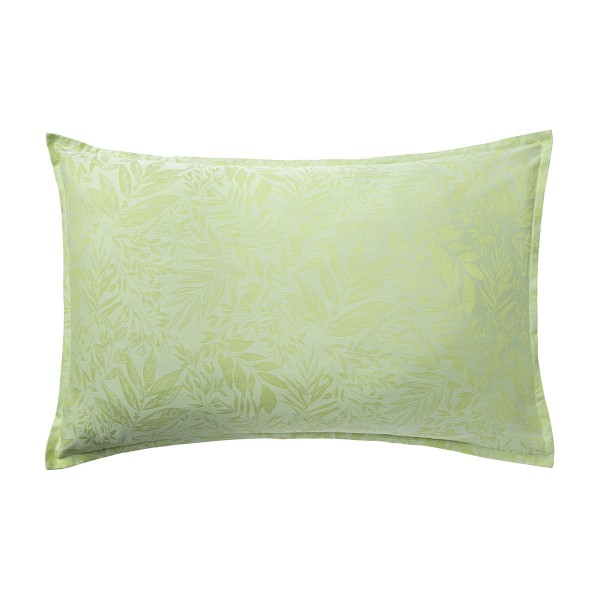 Le Jacquard Français - Taie rectangle jacquard de coton 118 fils/cm² Charmilles Limonade