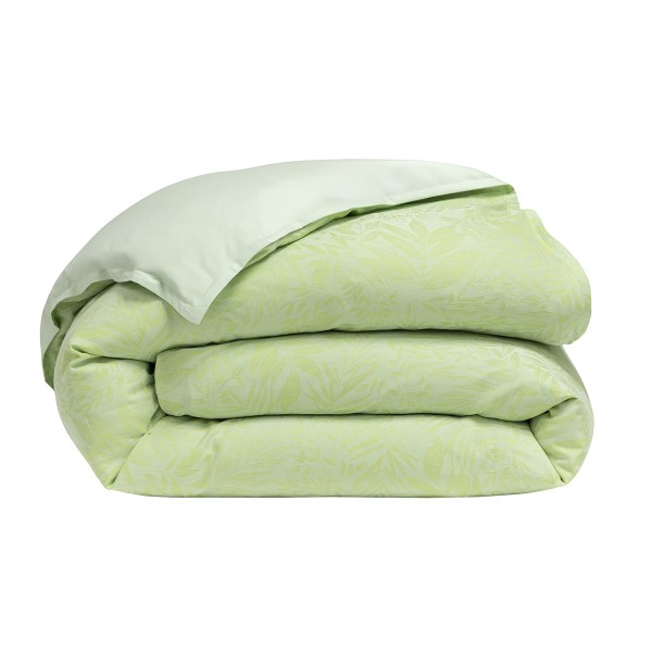 Le Jacquard Français - Housse de couette jacquard de coton 118 fils/cm² Charmilles Limonade