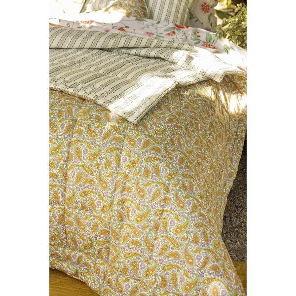 Le Jacquard Français - Couvre-lit matelassé Eté indien Mandala