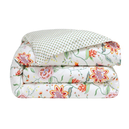 Le Jacquard Français - Housse de couette imprimée en percale de coton 118 fils/cm² Eté indien Mandala