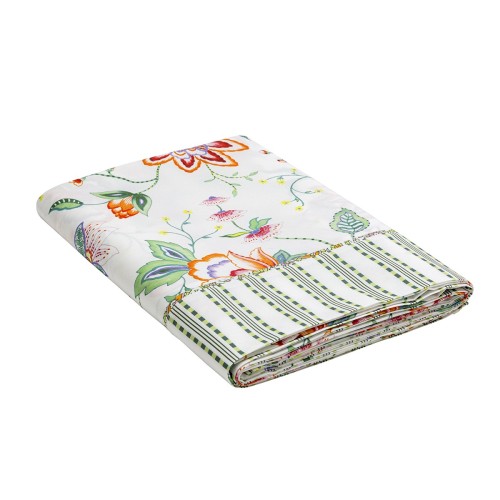 Le Jacquard Français - Drap plat imprimé en percale de coton 118 fils/cm² Eté indien Mandala