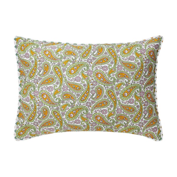 Le Jacquard Français - Taie décorative imprimée en percale de coton 118 fils/cm² Eté indien Mandala