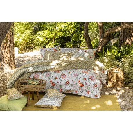 Le Jacquard Français - Housse de couette imprimée en percale de coton 118 fils/cm² Eté indien Mandala