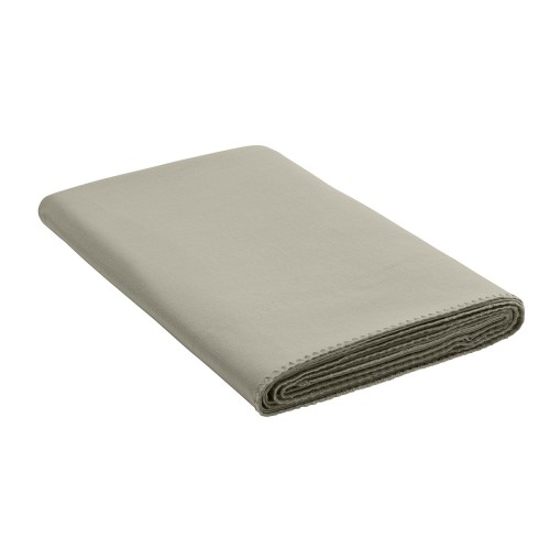 Le Jacquard Français - Drap plat uni coton flammé Eclat Sésame