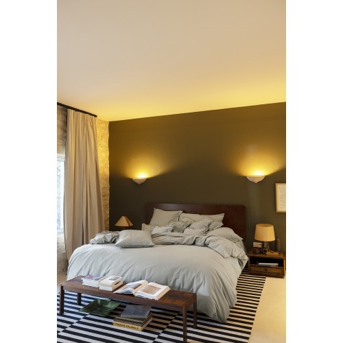 Le Jacquard Français - Housse de couette unie coton flammé Eclat Sésame