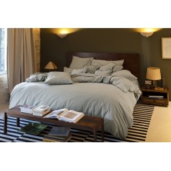 Le Jacquard Français - Housse de couette unie coton flammé Eclat Sésame