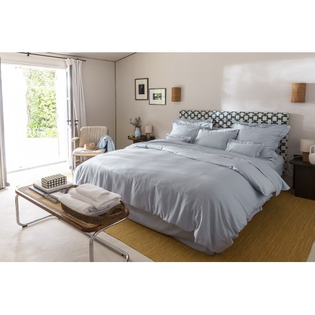 Le Jacquard Français - Parure de lit jacquard coton peigné 118 fils/cm² Portofino Lido