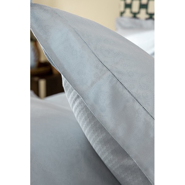 Le Jacquard Français - Taie jacquard coton peigné  118 fils/cm² Portofino Lido