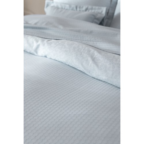Le Jacquard Français - Housse de couette jacquard coton peigné  118 fils/cm² Portofino Lido