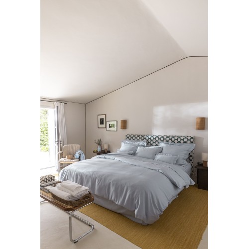 Le Jacquard Français - Housse de couette jacquard coton peigné  118 fils/cm² Portofino Lido