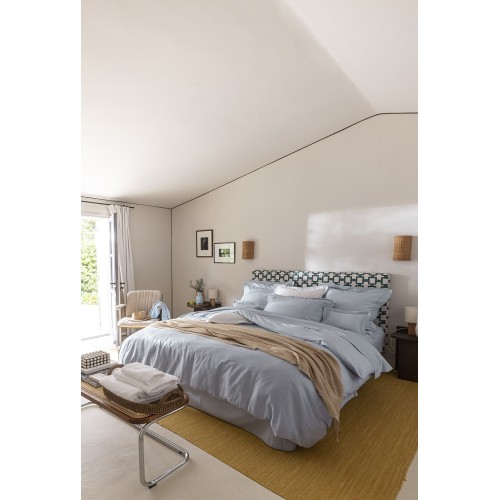 Le Jacquard Français - Housse de couette jacquard coton peigné  118 fils/cm² Portofino Lido