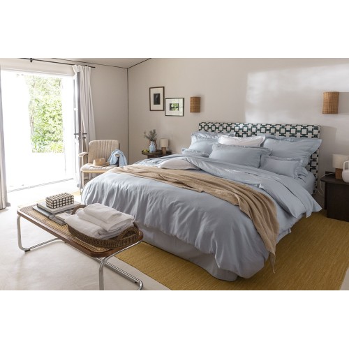 Le Jacquard Français - Housse de couette jacquard coton peigné  118 fils/cm² Portofino Lido