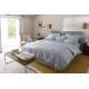 Le Jacquard Français - Housse de couette jacquard coton peigné 118 fils/cm² Portofino Lido