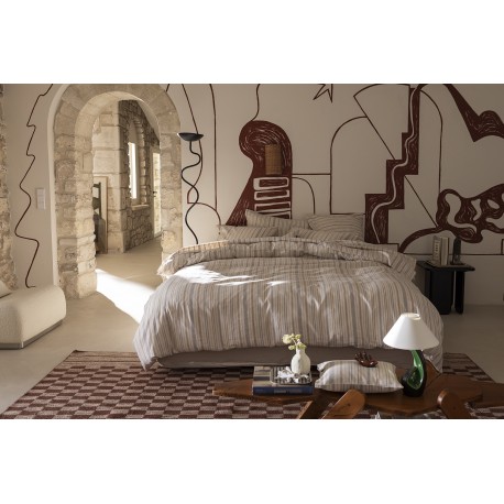 Le Jacquard Français - Housse de couette coton/lin Dune Argan