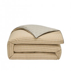 Housse de Courtepointe coton Dune Argan, le Jacquard Français