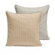Housse de coussin carrée coton Dune Argan, le Jacquard Français