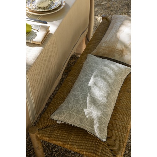 Housse de coussin coton Dune Argan, Le Jacquard Français