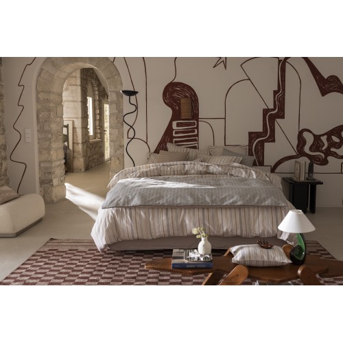Housse de coussin coton Dune Argan, Le Jacquard Français